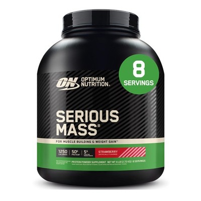 Optimum Nutrition Serious Mass Weight Gainer Pulver Geschmack Erdbeere 2.73kg 8