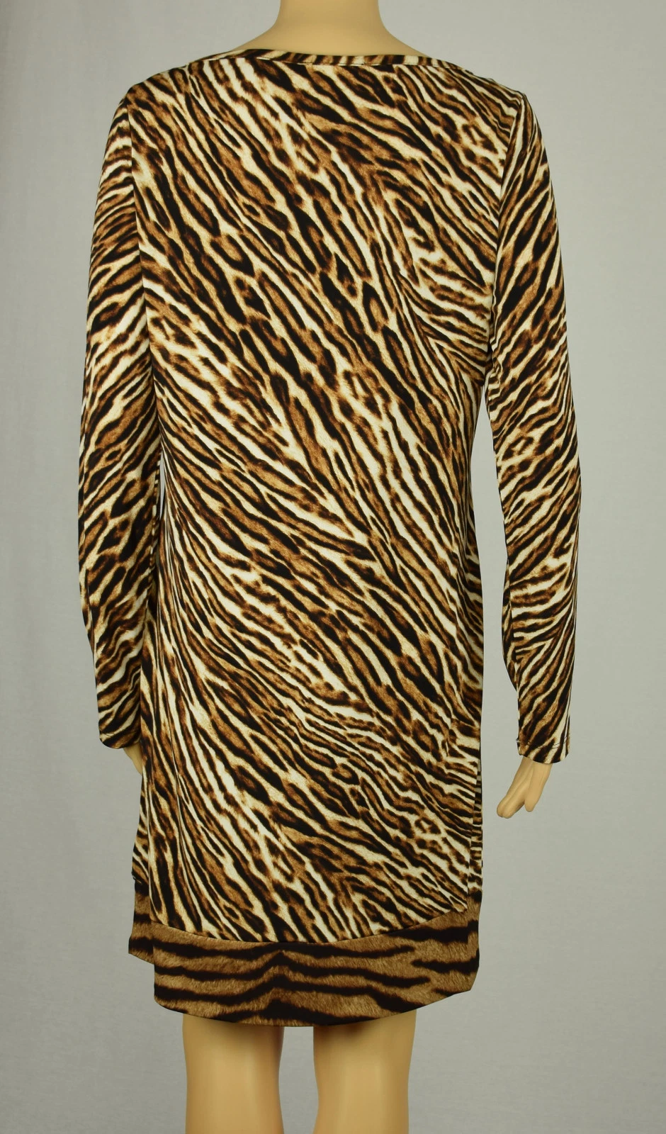 Abito tubino MICHAEL Michael Kors donna marrone manica lunga stampa animalier M