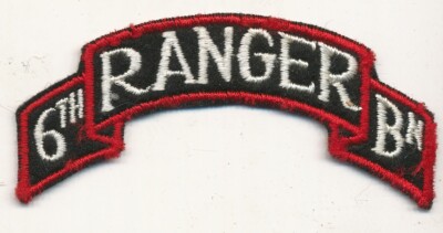 6th Ranger Battalion scroll patch WWII era make wool felt close
