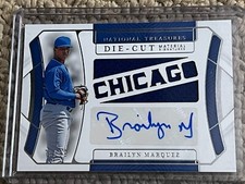 2022 Panini National Treasure Die-Cut Materials Signatures Brailyn Marquez 79/99