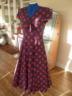 orange spot dress