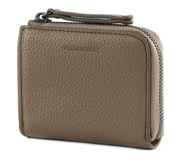 Fredsbruder Lanbe Coin Purse GeldböRse Feather Grey Hellbraun Neu-image
