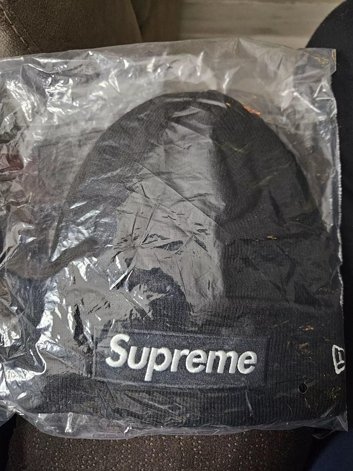 Bonnet noir Supreme New Era Box Logo FW23