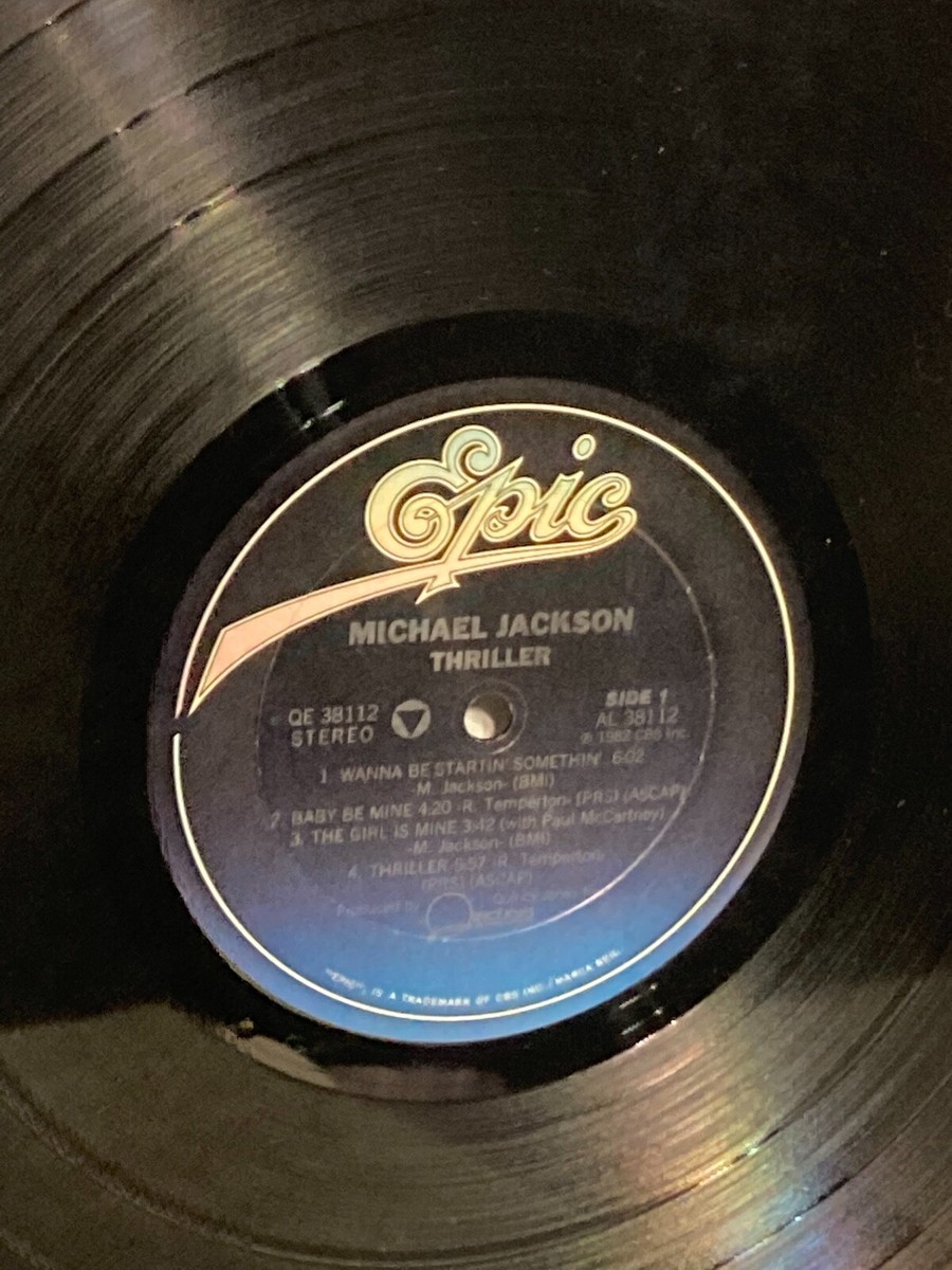 Michael Jackson Thriller 1982 Vinyl LP Album Epic Records AL 38112