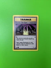 Pewter City Gym 115/132 1st Edition Gym Heroes Pokémon Card LP+