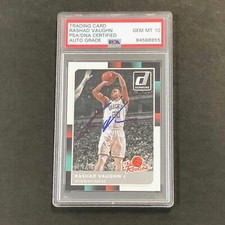 2015-16 Donruss The Rookies #33 Rashad Vaughn Signed Card AUTO 10 PSA Slabbed RC