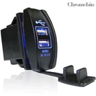 Mercedes A B C E Ml Vito Sprinter Vaneo Dual USB Blue LED 12V Charger Socket