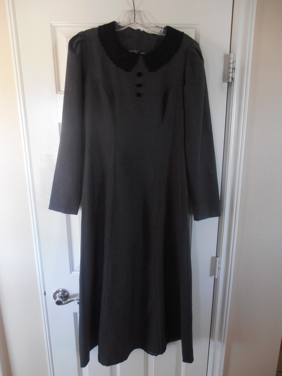 green emerald velvet dress Authentic Prairie Schooner Dress Made in USA Brown / 22