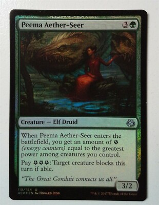 Peema Aether-Seer *FOIL Uncommon* Magic MtG x1 Aether Revolt SP