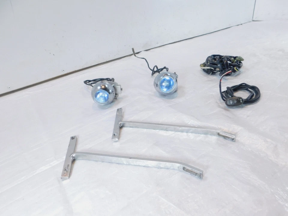 2004 04 BMW R1150RS R1150 RS PIAA Fog Light Headlights w/ Mounts & Wiring - Image 4 of 4