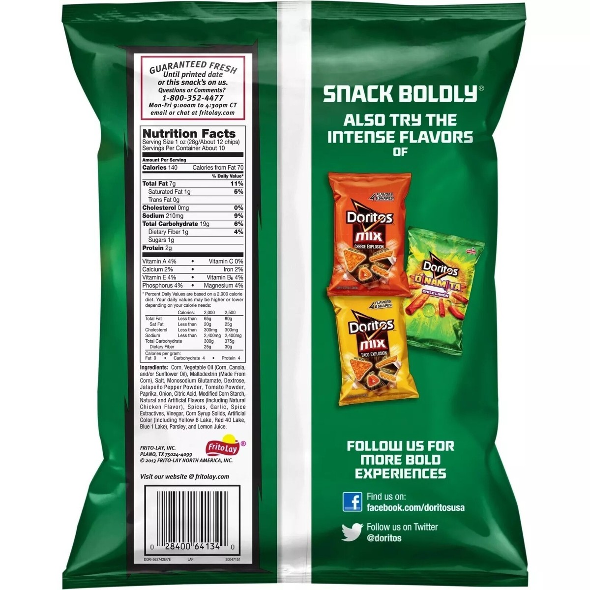 doritos salsa verde tortilla chips