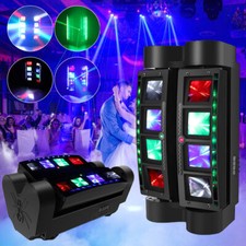 2x RGBW Laser Spider Moving Head LED Stage Light Beam DMX Disco Party DJ Light