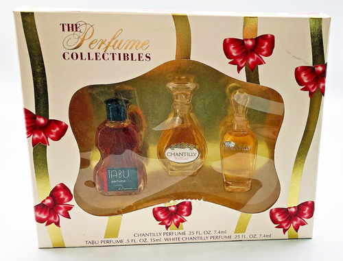 The Perfume Collectibles Tabu- Chantilly- White Chantilly MINI 3 Bottle Set