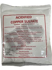 Acidified Copper Sulfate for Sour Crop in Chickens, Turkeys,  Pigeons 1LB 
