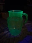 Anchor Hocking Green Depression Glass 8.25" Pitcher