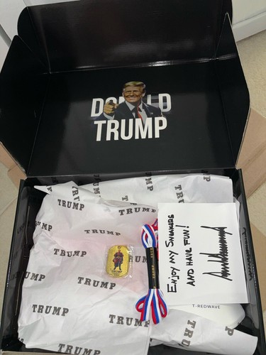 Donald J. Trump T - Red Wave - POTUS 45 Sneakers Shoes Size M 12 NEW. - Picture 2 of 4