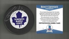 Garry Unger Signed Toronto Maple Leafs Ravens Athletic Puck Beckett COA