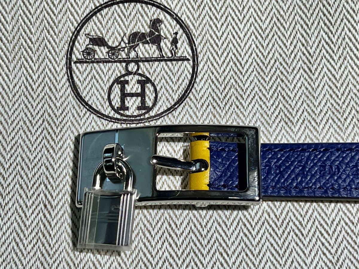 Hermes Reversible Lucky Belt Gold Hardware Grey HERMES Lucky 15 Reversible Belt Mauve Sylvestre/ Rouge  main image 2