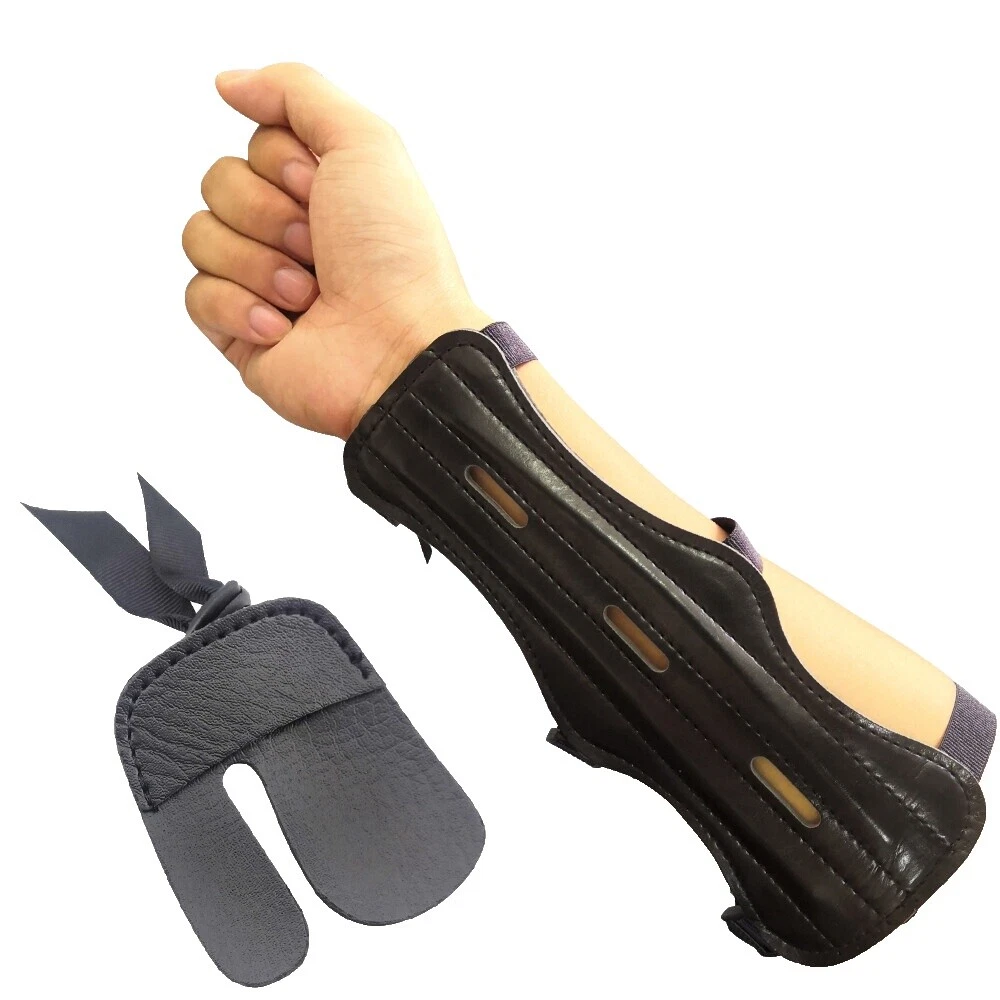 Черная защита для рук для стрельбы из лука