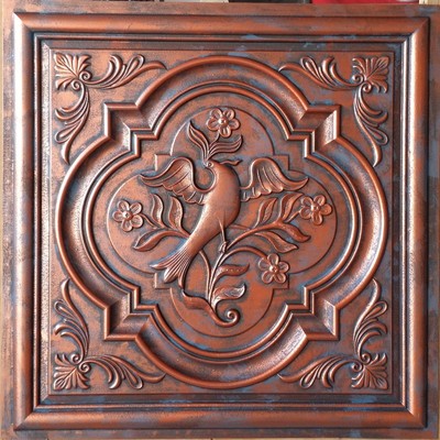Ceiling Tile Faux Tin Rustic Copper Night Club Decor Wall Panel 10tile Lot Pl39 Ebay
