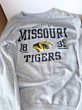 Large Russell Athletic Missouri Tigers Gray Crewneck Sweatshirt