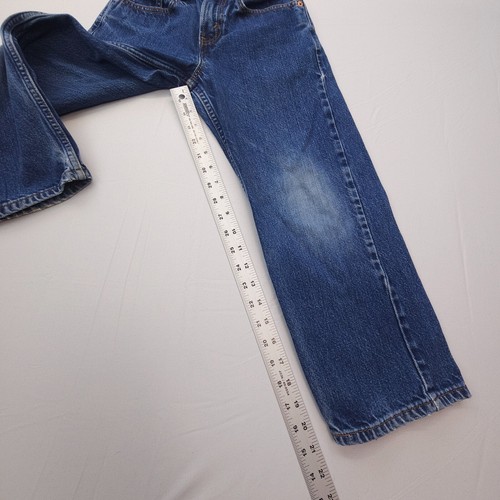 Y2K Levi's 569 Loose Straight Slim Jeans Boys Youth Size 8 Dark Wash Baggy Denim - Picture 4 of 9