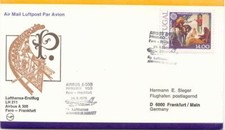 PORTOGALLO 1979 raro primo volo volo volo volo Lufthansa LH 211 FARO - FRANKFORT