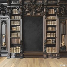 10'x10'CP Vintage Bookshelf Scenic Microfiber Fabric background backdrop SD293