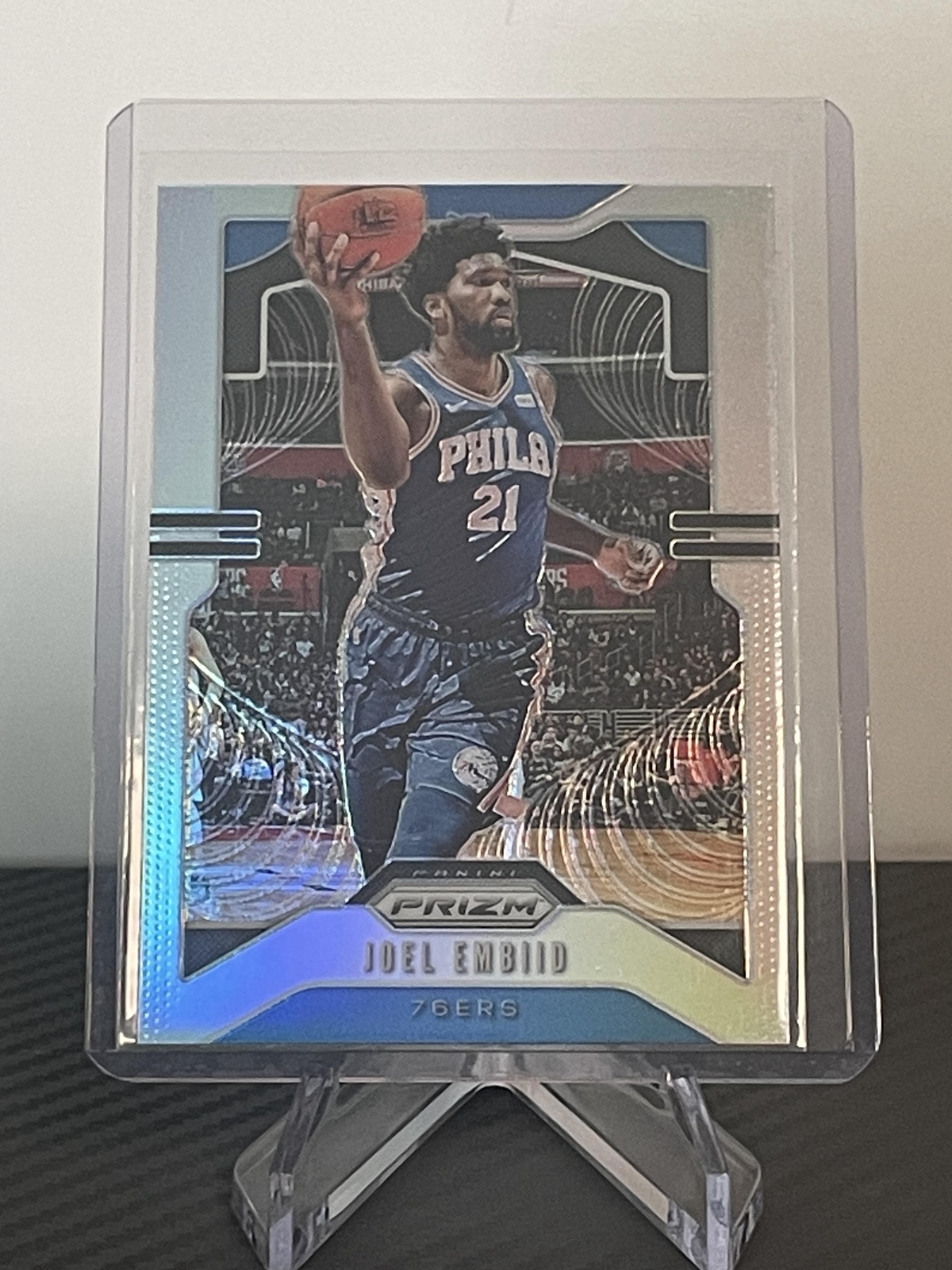 Joel Embiid 2019-20 Panini Prizm Basketball Silver #199 Philadelphia 76ers