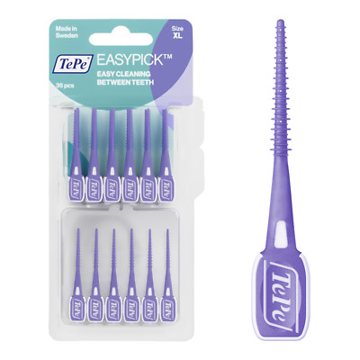 TEPE EasyPick   Purple - XL 36-Pack , Dental Floss Picks