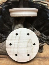 1 - EASY GRIP  Profiled  Curly Maple    Turkey  Call Pot  No Tools Needed