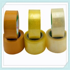 Lot 6 12 Packing Carton Sealing Packaging Tape 2" 110 Yds 330ft Tan Clear