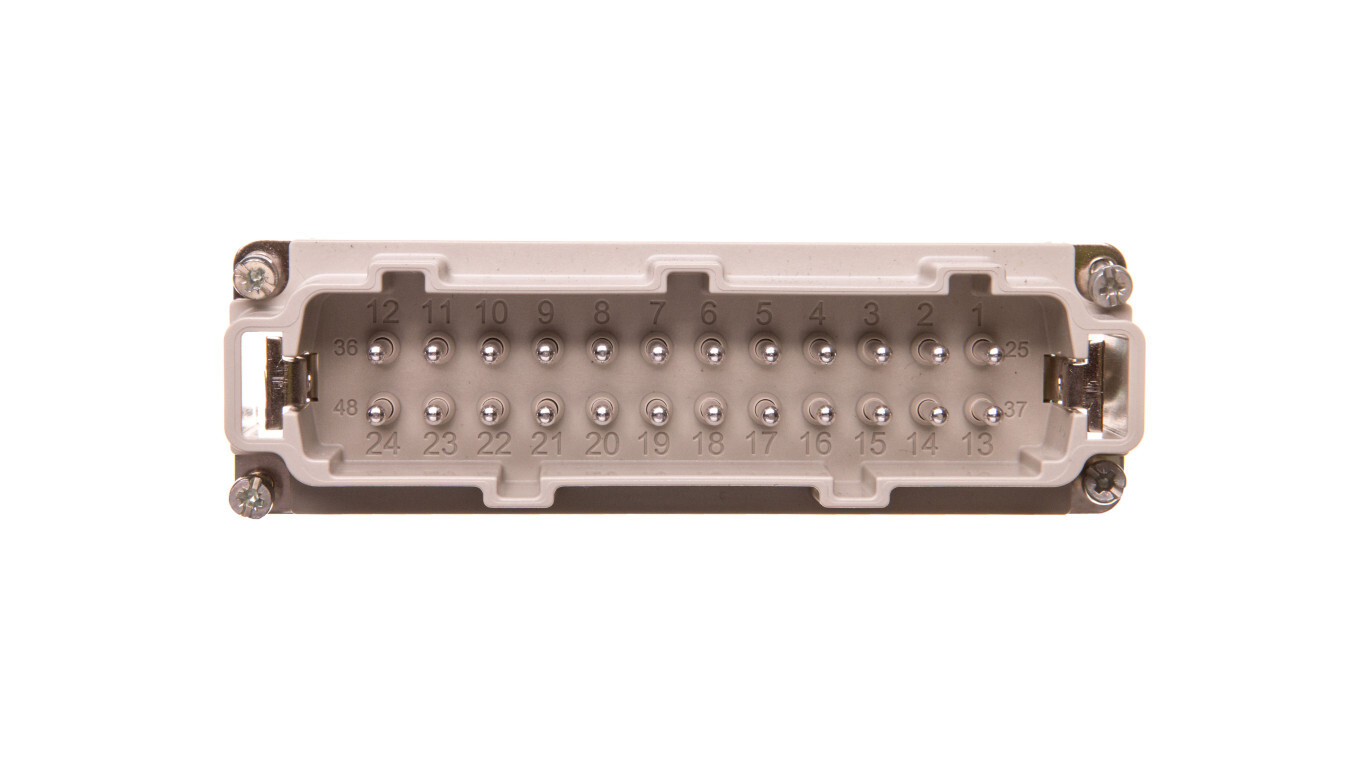 Connector insert 24P+PE male 16A 500V EPIC H-BE 24 SS 10204100 /T2UK