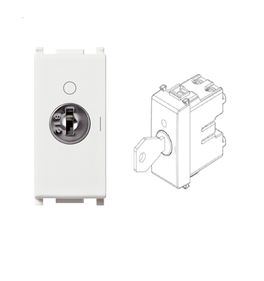 WESA Interruttore A Parete Standard Serie PJ-11-W – Modulo Switching Facile Da Installare – Compatibile Con Cornici In Legno, Alluminio, Vetro – 10A