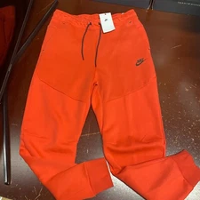 Nike Mens Red Tech Fleece CU4495-605 Drawstring Tapered Jogger Pants Size M XXL