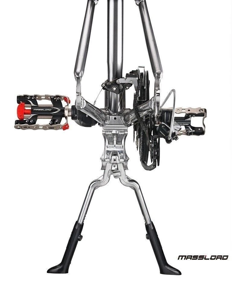 Bicicleta Doble Pata de Cabra Ajustable 24" 26" 28" Resistente Plateado CL-KA54 Foto 3 de 4