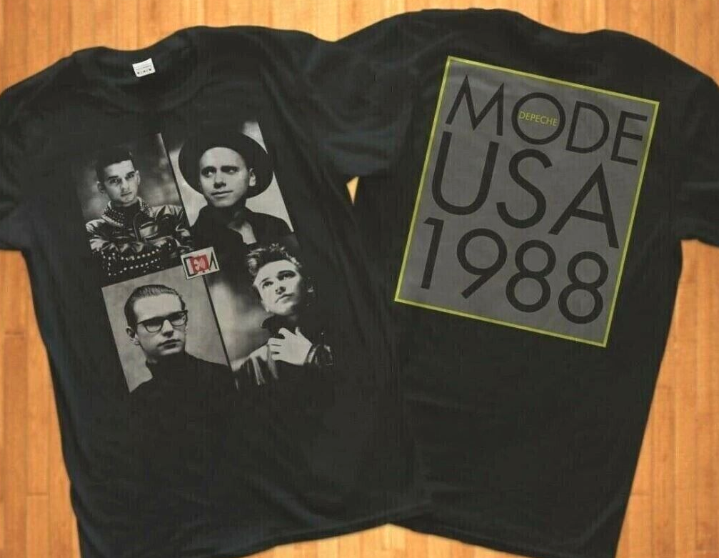 Depeche Mode 1988 Tour Concert Unisex Black T-Shirt Sizes S to 5XL