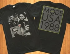 depeche mode tour 1988 concert Unisex Black T-shirt Size S-5XL