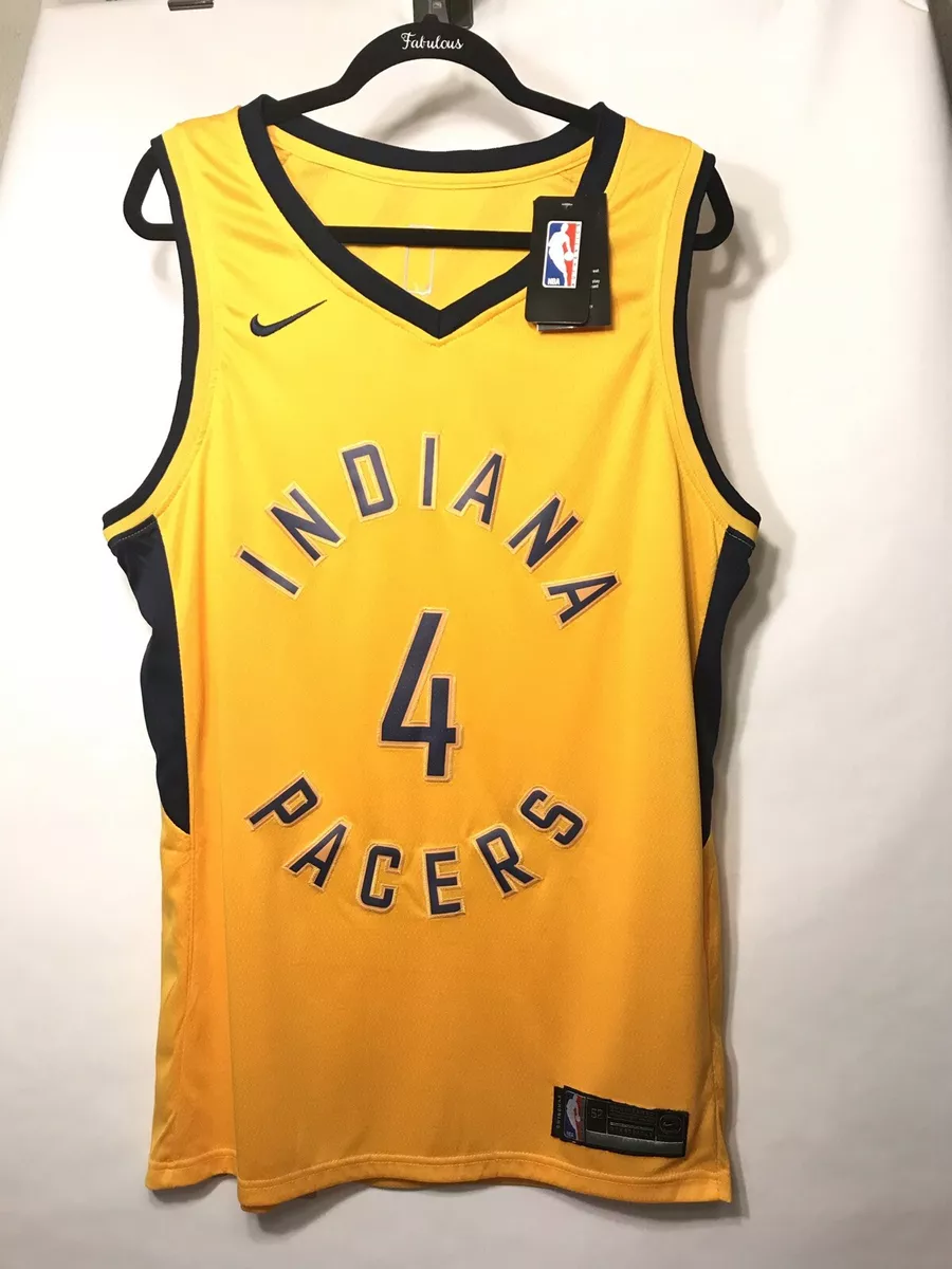 Men 4 VICTOR OLADIPO Jersey Yellow Gold Indiana Pacers Jersey