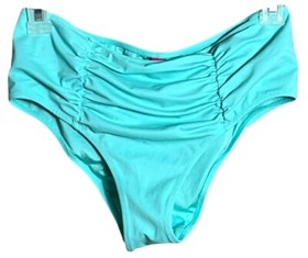 Victoria's Secret Swim Bikini Bottoms Aqua Mix & Match Ruched Swimwear Womens S
