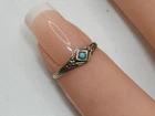 RARE ART NOUVEAU 10K SOLID GOLD & TURQUOISE BABY RING!