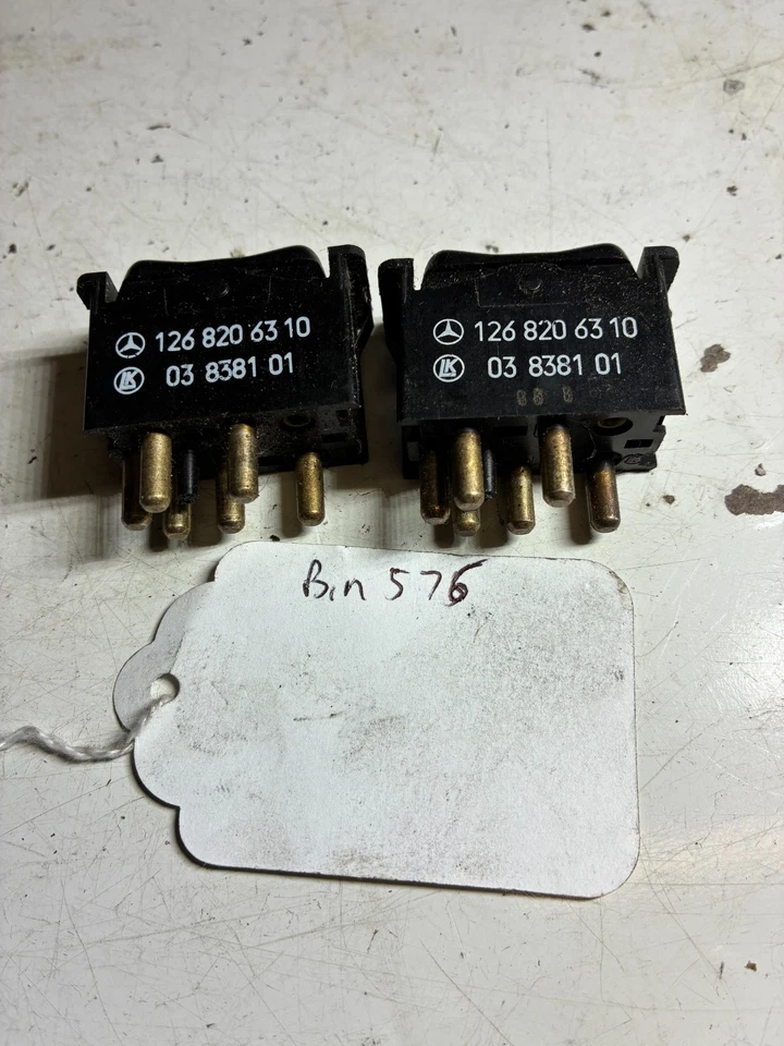 2 Rear Power Window Switch 2 PCS 1268206310 84-93 Mercedes Benz W201 190D 190E - Image 2 of 4