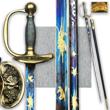 VERY RARE FRENCH OFFICIER ETAT MAJOR SWORD, '' GOLD '', L.PHILIPPE,XIX, ORIGINAL