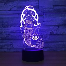 7 Color Changing Night Lamp 3D Atmosphere Bulbing Light 3D Visual Illusion LED L