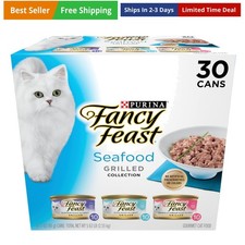 Purina Grilled Wet Cat Food Seafood Collection in Wet Cat Food Variety Pack -...
