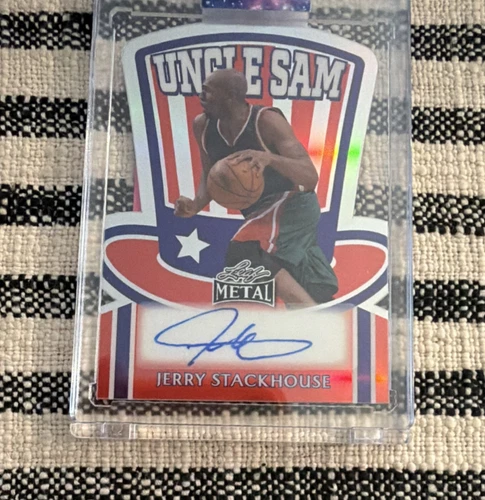 New ListingLeaf 2025 Metal Jerry Stackhouse Uncle Sam Autograph 1/1 Basketball