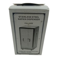 WinCo Napkin Holder Dispenser HN-7 Stainless Steel Restaurant Style 3.5" X 7"