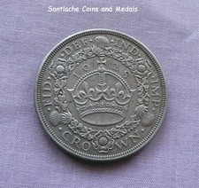 1928 KING GEORGE V SILVER WREATH CROWN