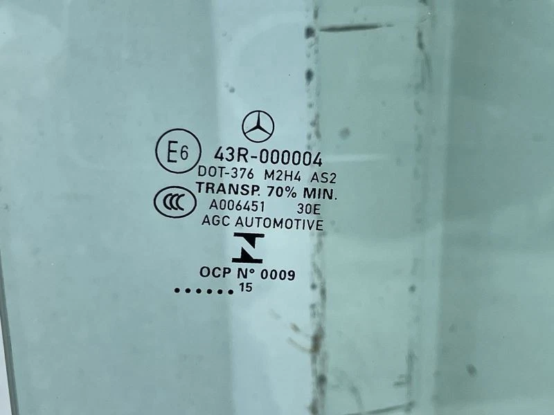 2015-2021 MERCEDES BENZ C-CLASS RIGHT REAR DOOR WINDOWS 53077 Foto 2 de 4