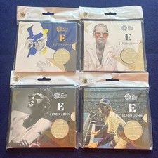 2020 ELTON JOHN £5 COIN MUSIC LEGENDS FULL SET X4 ROYAL MINT NEW UNOPENED 2E792
